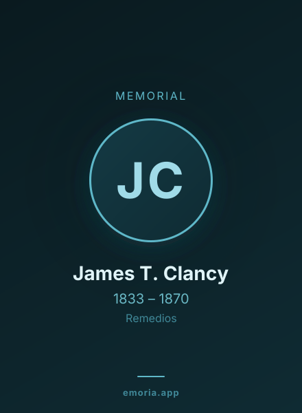Memorial portrait of James T. Clancy