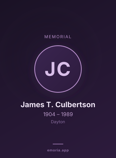 Memorial portrait of James T. Culbertson