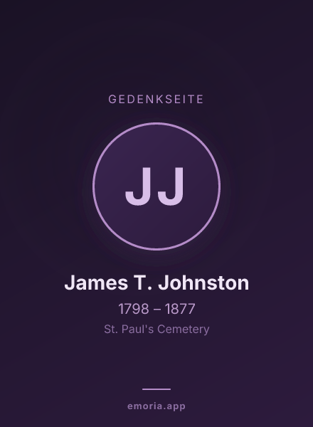 Gedenkportrait von James T. Johnston