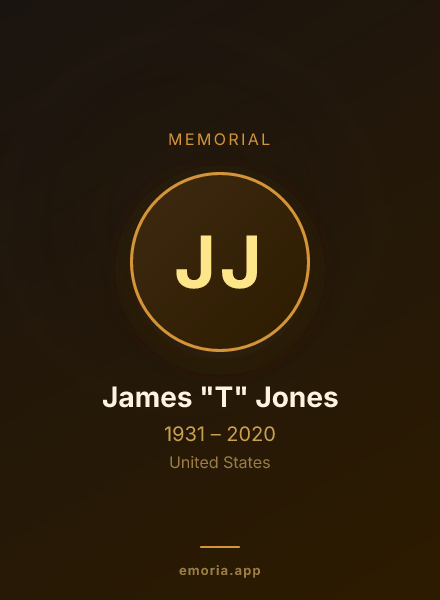 Memorial portrait of James "T" Jones