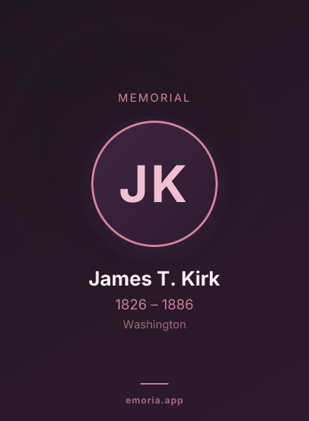 Memorial portrait of James T. Kirk