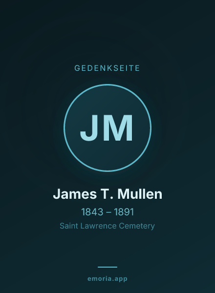 Gedenkportrait von James T. Mullen