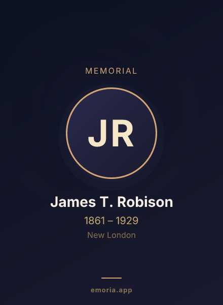 Memorial portrait of James T. Robison