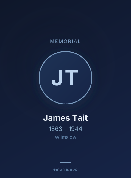 Memorial portrait of James Tait