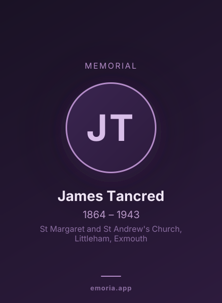 Memorial portrait of James Tancred
