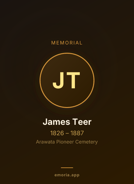 Memorial portrait of James Teer