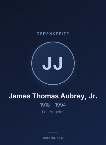 Gedenkportrait von James Thomas Aubrey, Jr.