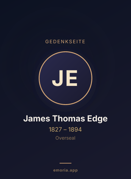 Gedenkportrait von James Thomas Edge