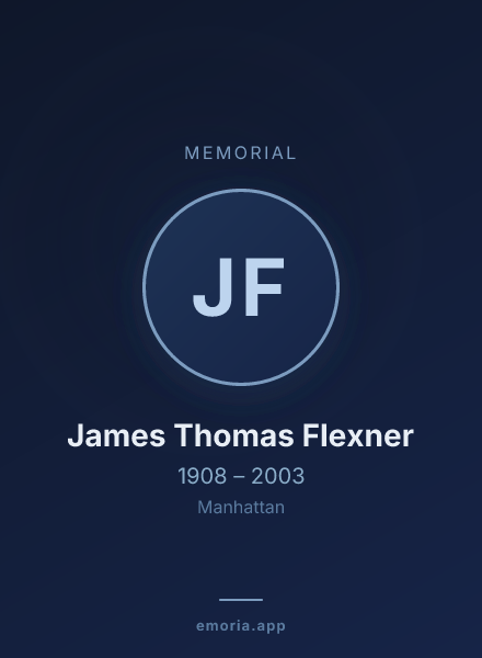 Memorial portrait of James Thomas Flexner