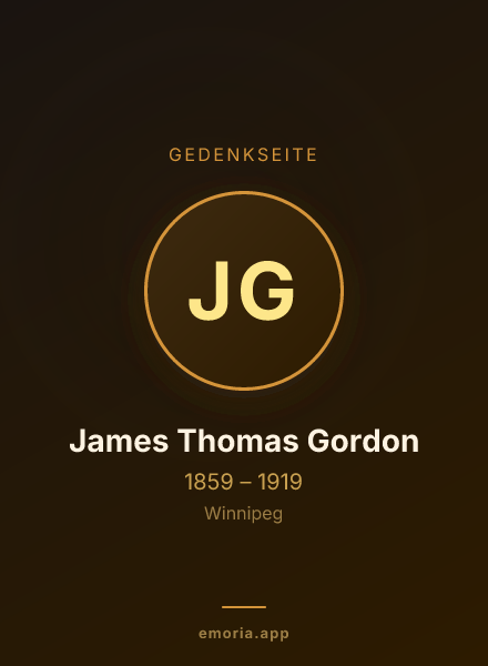 Gedenkportrait von James Thomas Gordon