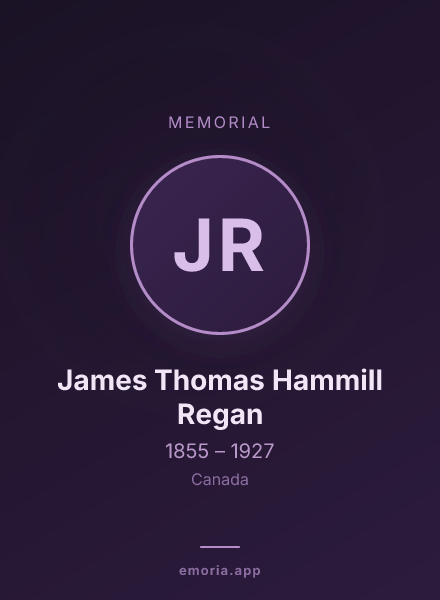 Memorial portrait of James Thomas Hammill Regan