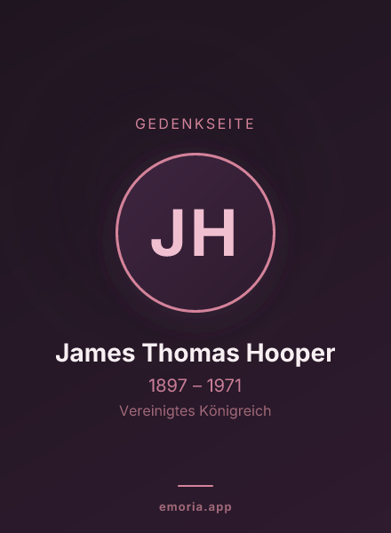 Gedenkportrait von James Thomas Hooper