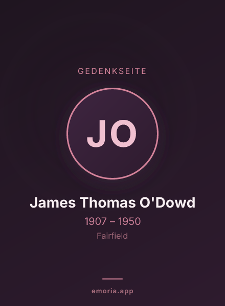 Gedenkportrait von James Thomas O'Dowd
