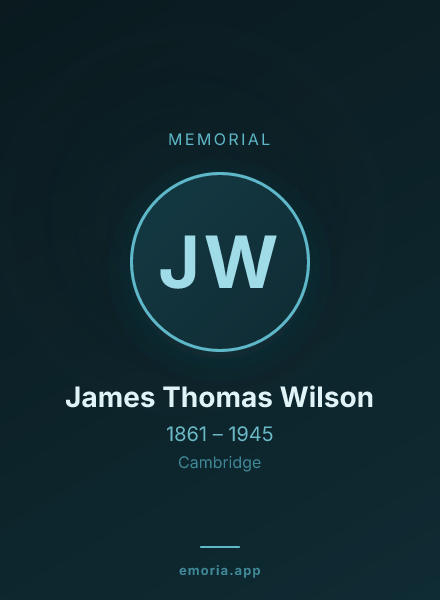 Memorial portrait of James Thomas Wilson