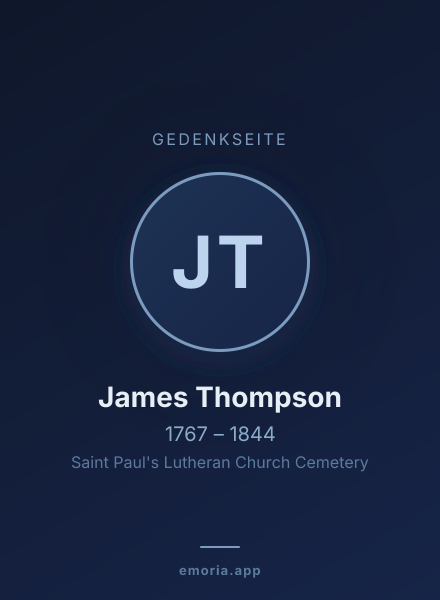 Gedenkportrait von James Thompson