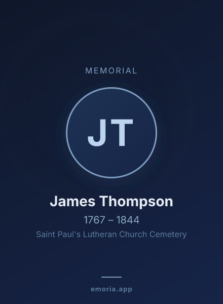 Memorial portrait of James Thompson