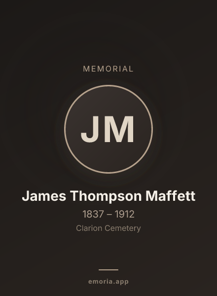 Memorial portrait of James Thompson Maffett