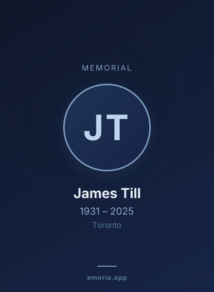 Memorial portrait of James Till