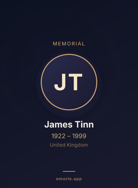 Memorial portrait of James Tinn