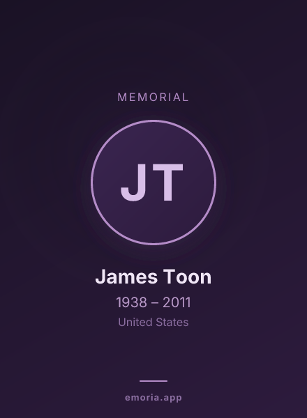 Memorial portrait of James Toon