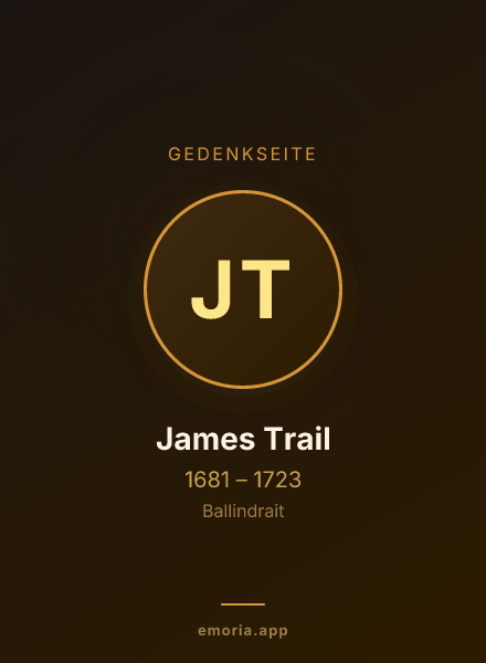 Gedenkportrait von James Trail