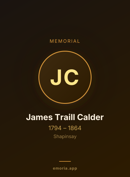 Memorial portrait of James Traill Calder