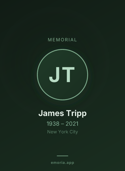 Memorial portrait of James Tripp