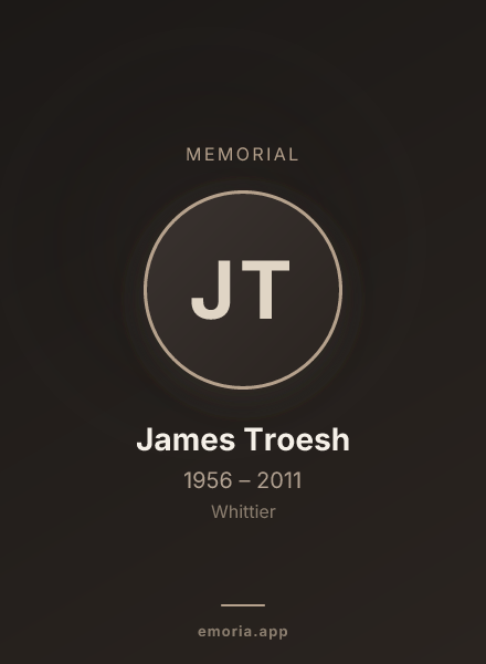 Memorial portrait of James Troesh