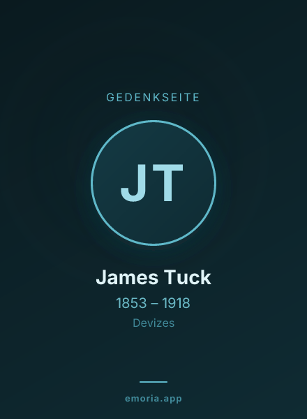 Gedenkportrait von James Tuck
