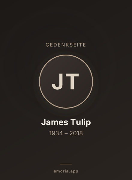 Gedenkportrait von James Tulip