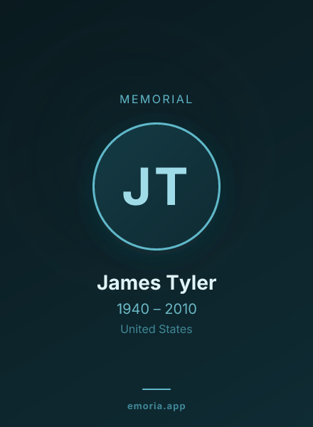 Memorial portrait of James Tyler