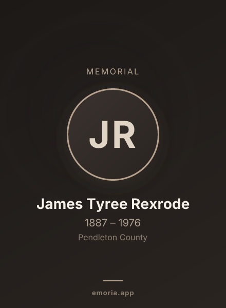 Memorial portrait of James Tyree Rexrode