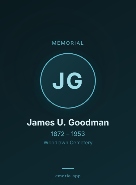 Memorial portrait of James U. Goodman