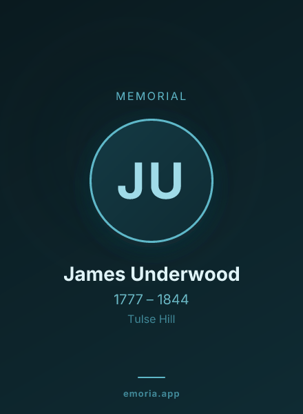 Memorial portrait of James Underwood