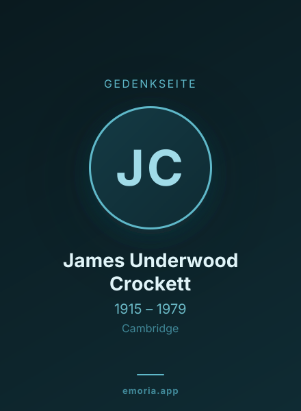 Gedenkportrait von James Underwood Crockett