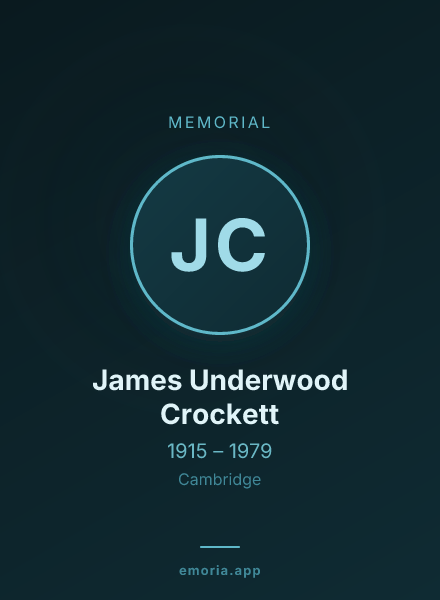 Memorial portrait of James Underwood Crockett