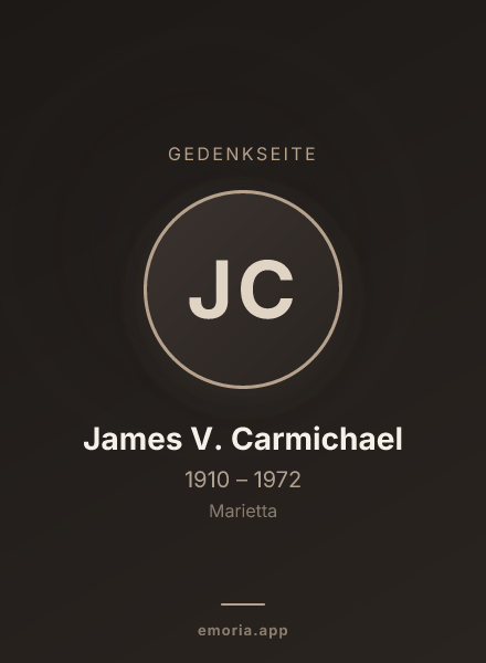 Gedenkportrait von James V. Carmichael