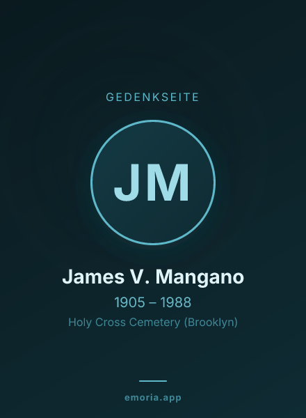 Gedenkportrait von James V. Mangano
