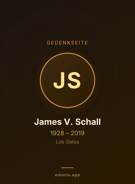 Gedenkportrait von James V. Schall