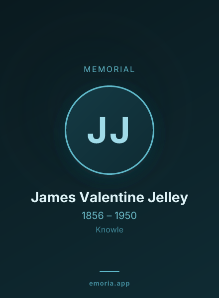 Memorial portrait of James Valentine Jelley
