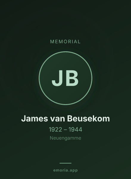 Memorial portrait of James van Beusekom