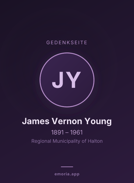 Gedenkportrait von James Vernon Young