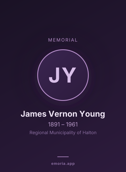Memorial portrait of James Vernon Young