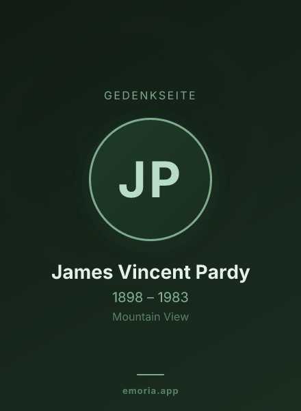 Gedenkportrait von James Vincent Pardy