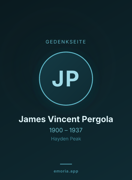 Gedenkportrait von James Vincent Pergola