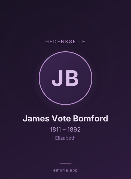 Gedenkportrait von James Vote Bomford