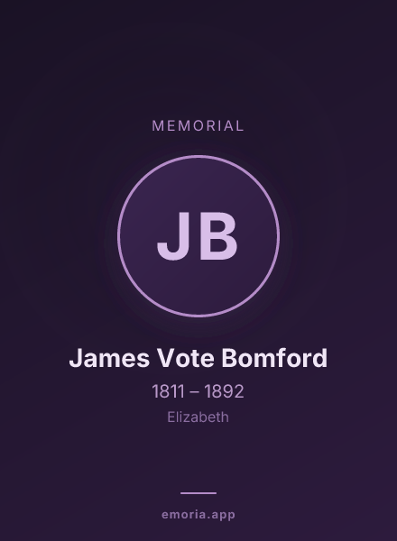 Memorial portrait of James Vote Bomford
