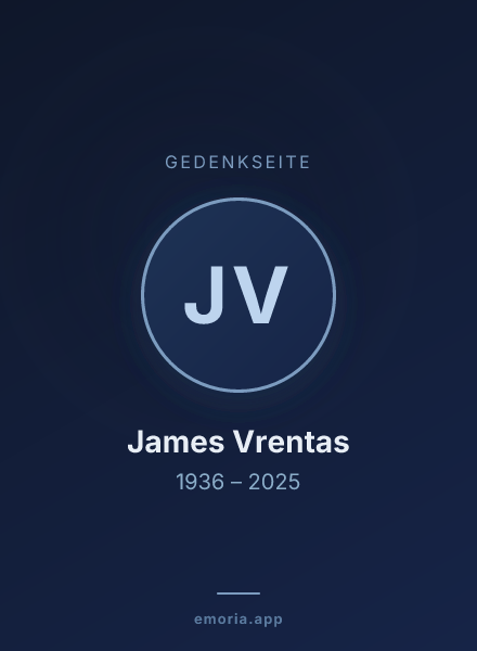 Gedenkportrait von James Vrentas