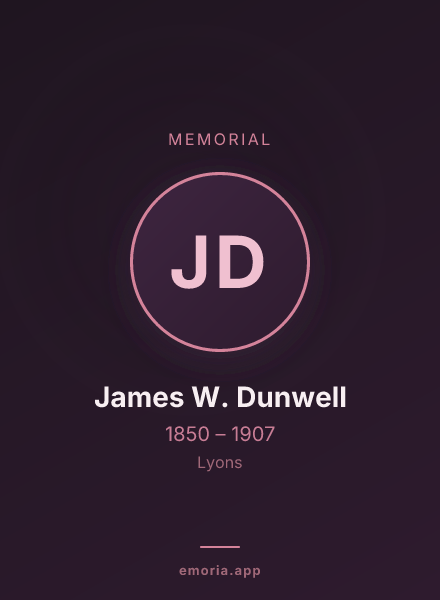 Memorial portrait of James W. Dunwell