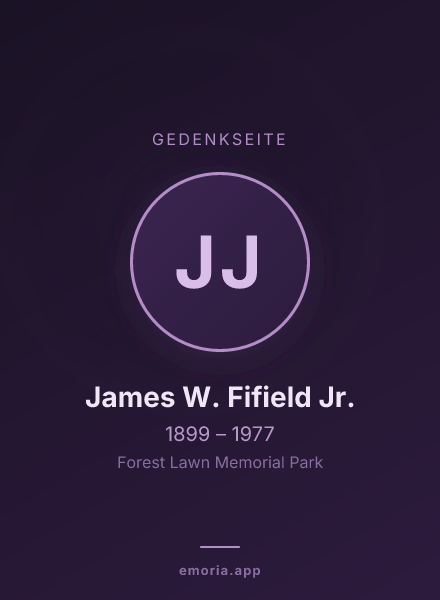 Gedenkportrait von James W. Fifield Jr.